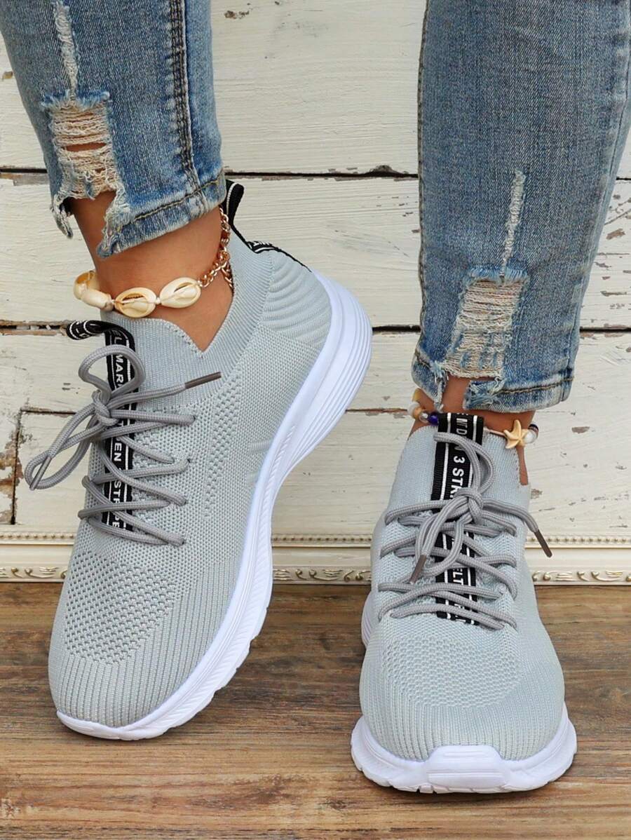 Women's All Season Outdoor Breathable Comfortable Casual Sports Shoes - Grey - View 1