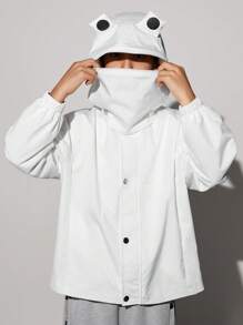 SHEIN Adolescent Garçon Manteau À Capuche Design Oreilles 3D