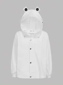 SHEIN Adolescent Garçon Manteau À Capuche Design Oreilles 3D