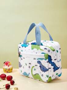 SHEIN Basic living 1入組卡通恐龍便當袋,便攜式戶外便當袋 - 彩色 - 查看 4