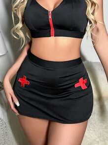 Women's Nurse Costume Bottom - Black - View 3