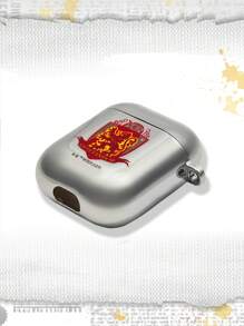 Harry Potter | ROMWE 1入組字母獅子圖案熱塑性聚氨酯耳機殼適用於Airpods - 銀色 - 查看 2