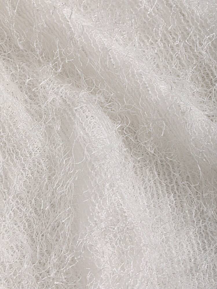 Solid Split Hem Sheer Mesh Top Long Sleeve Women Tops,Fall Women Clothes