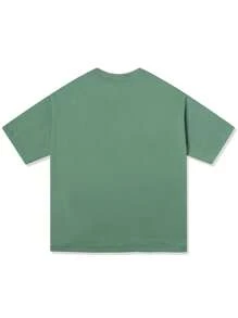 Men Slogan Graphic Drop Shoulder Tee - Green - View 2