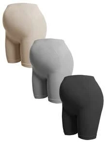Moonlight&Mama Conjunto de 3 Bragas Lisas de Maternidad para Madres - Multicolor - Ver 3