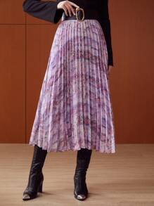 MOTF PREMIUM In hoa Paisley Chân Váy xếp ly - Nhiều màu - Xem 8