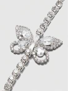 蝴蝶水鑽鏈條細節內衣配件