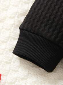 Baby Boy Cartoon Graphic Sweatshirt & Sweatpants - Black - View 6