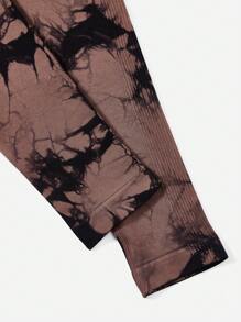 2入組紮染寬腰帶運動打底褲 - 彩色 - 查看 4