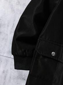 Tween Boy Teddy Lined Fuzzy Trim Hooded Coat