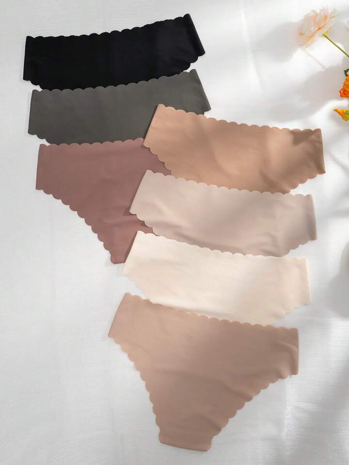 7 piezas Set bragas ribete en abanico invisible Moda de Mujer SHEIN Mexico
