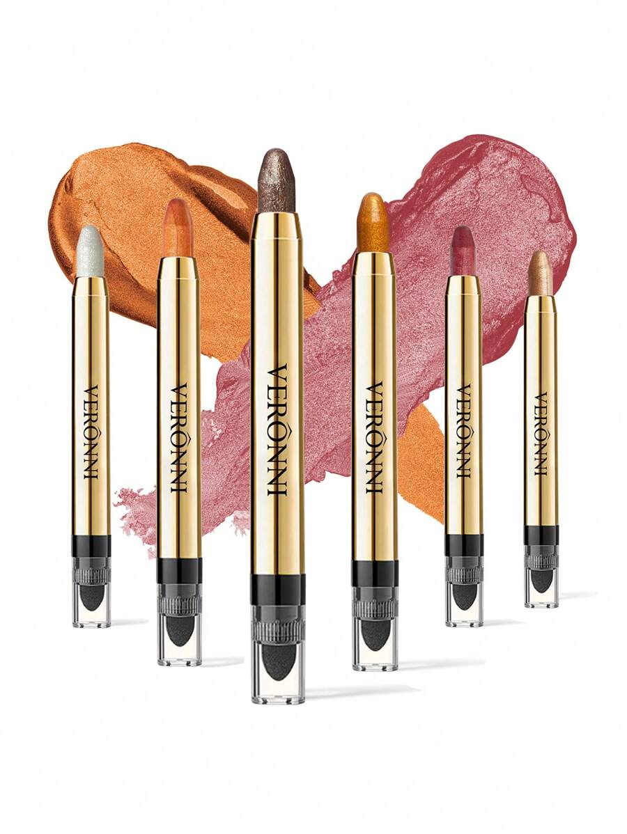 1支眼影棒膏狀至粉狀防水微光高光雙頭眼影筆 - 棕色 - 查看 1