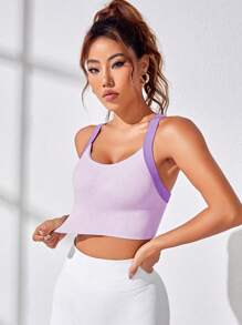 Easithlete 露背简约运动 T 恤适合日常锻炼健身吊带背心 - 彩色 - 查看 5