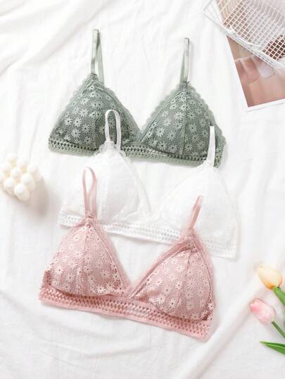 少女蕾丝边优雅内衣套装（多件）