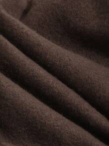 Dazy-Less Drop Shoulder Drawstring Hoodie,Long Sleeve Tops,Fall Women Clothes Sweatshirt - Coffee Brown - View 6