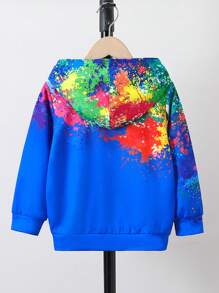 SHEIN Áo nỉ in hình bóng đá cho bé trai - Nhiều màu - Xem 2