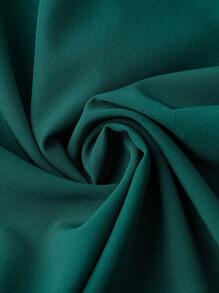 Celure Plus Solid Zipper Fly Pants - Dark Green - View 5