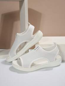 夏季新款女性時尚透氣運動涼鞋,適用於戶外 - 白色 - 查看 3