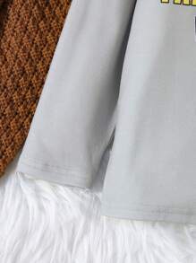 SHEIN Chàng trai trẻ Bóng đá & Đồ họa Khẩu hiệu Bộ PJ - Nhiều màu - Xem 7