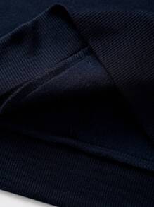 Nam Đồ họa Chữ cái Tay Raglan Dây rút Lót nhiệt Hoodie - Xám - Xem 3