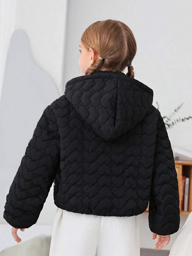 Tween Girl Casual Hooded Woven Coat