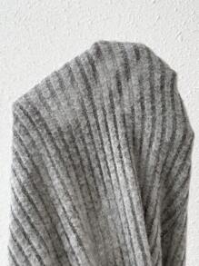 Chiquease Turtleneck Ribbed Knit Tank Top - Grey - View 3