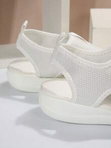 夏季新款女性時尚透氣運動涼鞋,適用於戶外 - 白色 - 查看 5