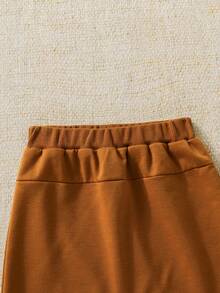 SHEIN Đứa bé trai Đồ họa Chữ cái Áo len & Quần nỉ - Nhiều màu - Xem 3