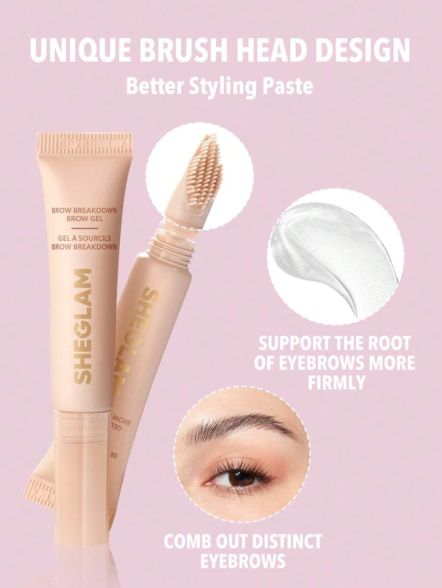SHEGLAM Brow Breakdown Brow Gel Natural Eyebrow Gel Long-Lasting Non ...