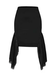 Celure Talla grande Falda unicolor bajo asimétrico