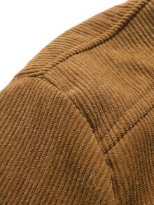 Manfinity Homme Men Zip Up Bomber Jacket Without Tee - Brown - View 5