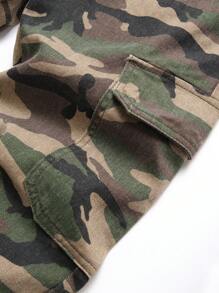 鈕扣 口袋 拉鍊迷彩圖案男士牛仔褲 - 彩色 - 查看 4