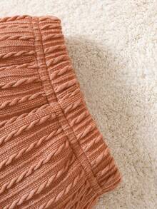 SHEIN 女嬰格紋印花夾克背心和褲子&帽拍攝套裝 - 橘色 - 查看 5