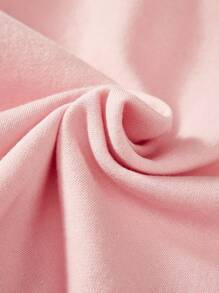 SHEIN Tween Girl Casual Pattern Long Sleeve Crewneck Thick Sweatshirt, Suitable For Autumn And Winter - Baby Pink - View 5