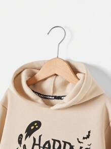 RueChic Tween Boy Halloween Print Thermal Lined Hoodie