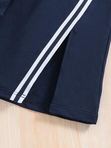 青少年（女）兩件套 - 藏蓝色 - 查看 5