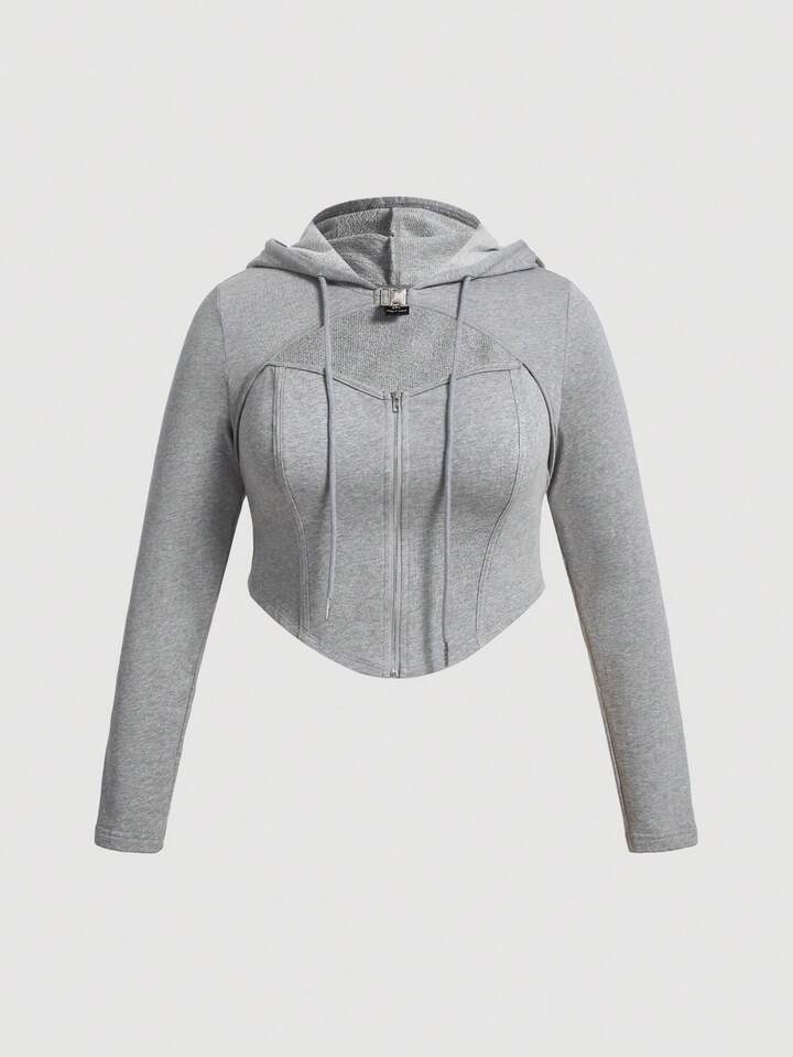 hoodie with cut out front