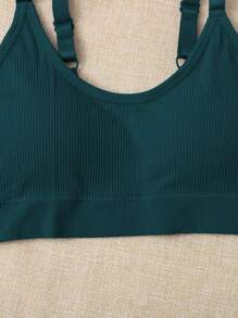 Easithlete 4pcs Solid Seamless Sports Bra - Multicolor - View 4