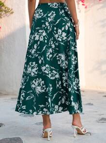 SHEIN VCAY In hoa Xù Hoa Sen Váy - Nhiều màu - Xem 2