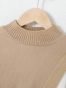 SHEIN Leap Crew Áo nỉ cổ tròn dài tay màu khối cho bé gái tuổi mới lớn - Nhiều màu - Xem 4