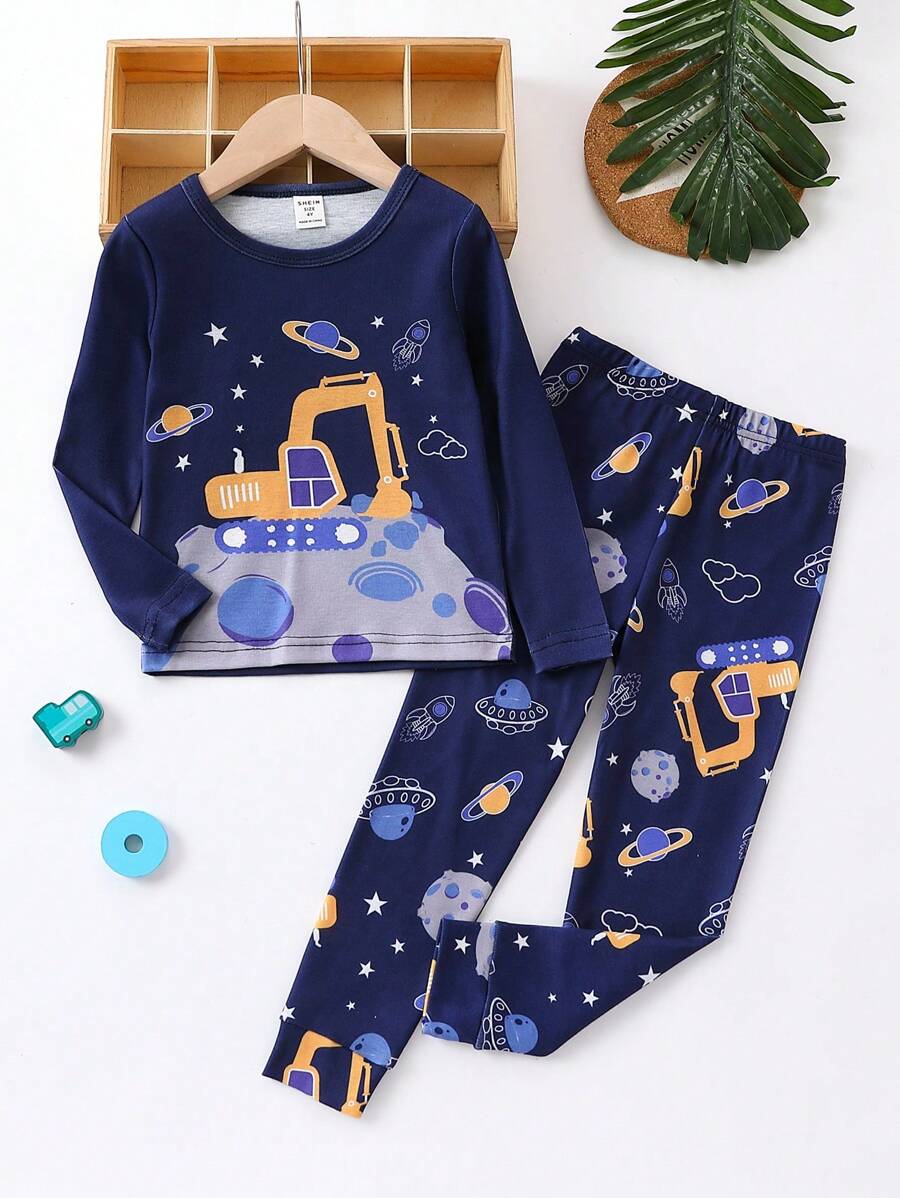 Bộ đồ ngủ Bé trai - Xanh đậm - Xem 1