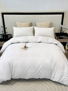 Juego de 3 piezas de funda nórdica de plumón, 100% microfibra lavada, ropa de cama ligera, con cremallera y 4 lazos en las esquinas, unicolor súper suave y cómodo (1 pieza funda nórdica/sin relleno + 2 piezas fundas de almohada/sin relleno), adecuado para dormitorio, viaje, dormitorio (ropa de cama para dormitorios de niños y niñas)