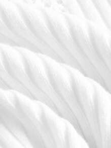 SHEIN MOD Plus Solid Drop Shoulder Sweater - White - View 4