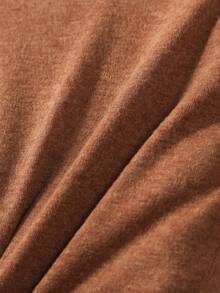 SHEIN Young Girl Puff Sleeve Tee - Brown - View 5