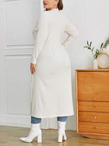 SHEIN Essnce 大碼前紐扣條紋針織外套