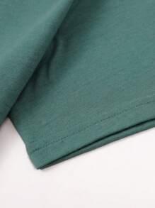 INAWLY Slogan Graphic Tee Be Real Not Perfect Graphic Tees Women Tops - Dark Green - View 4