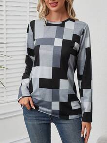 Geo Print Tee - Black - View 5