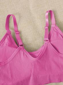 Easithlete 4pcs Solid Seamless Sports Bra - Multicolor - View 5