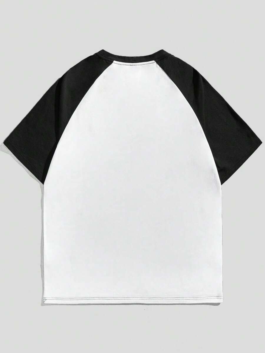 Batman X ROMWE Men Figure & Letter Graphic Raglan Sleeve Tee | SHEIN UK