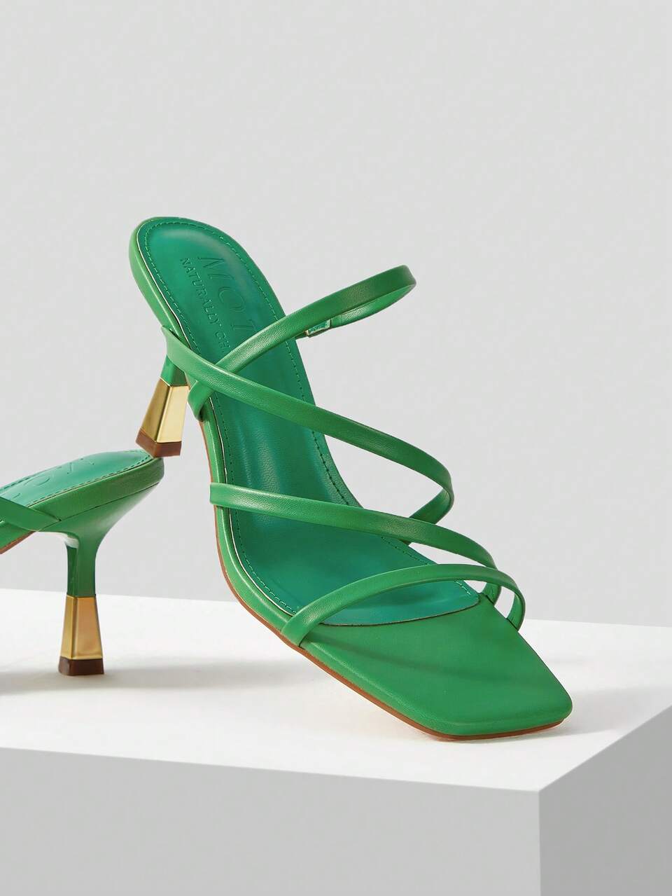 MOTF STRAPPY HEELED MULE SANDALS